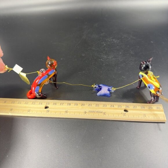 2014 Bradford Exchange Bracelet Playful And Frisky Glass Fabulous Felines W Tag - Picture 12 of 16